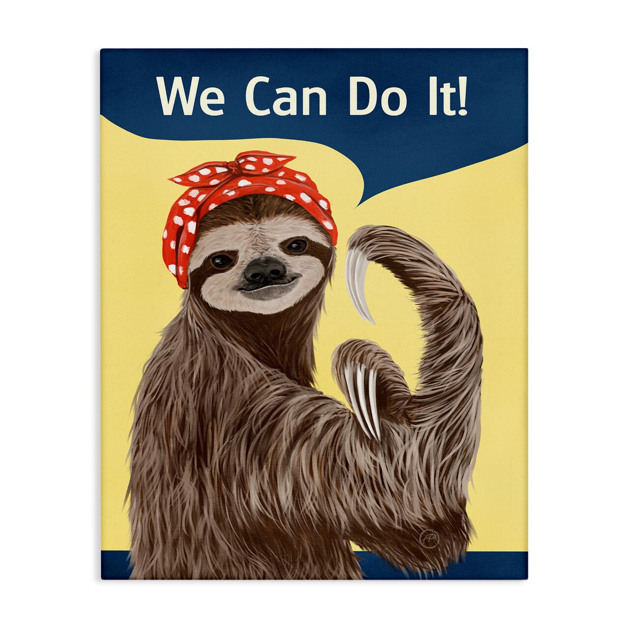 Stupell Industries We Can Classic Sloth Canvas Wall Art Design by Paula Belle Flores